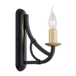 Argon Lorenzo 8355 kinkiet lampa ścienna świecznikowy 1x7W E14 czarny/złoty