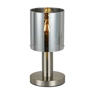 Italux Sardo TB-5581-1-SC+SG lampa stołowa lampka 1x40W E27 nikiel satynowany/dymiony
