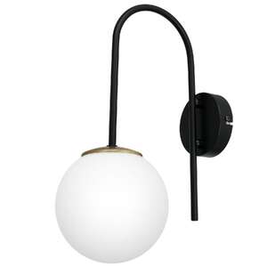 Luminex Cambridge 3198 kinkiet lampa ścienna 1x60W E14 czarny/złoty