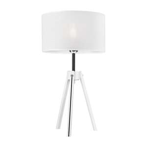 Lamkur Sofia 25209 lampa stołowa lampka 1x60W E27 biała/czarna