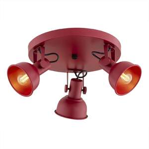 Argon Lenora 6264 plafon lampa sufitowa 3x7W E14 czerwony