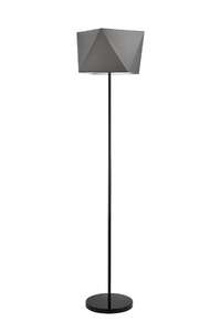 Lamkur Carla 33624 lampa stojąca podłogowa 1x60W E27 szara/czarna