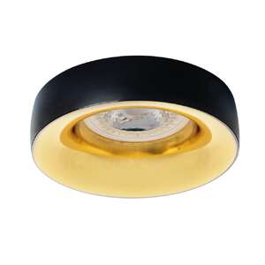 Oczko halogenowe Kanlux Elnis 27810 lampa sufitowa wpuszczana downlight 1x35W GU10 / G5.3 czarne / złote