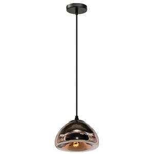 Elem Bali 2046/1 BL CO lampa wisząca zwis nowoczesna elegancka klosz szklany miska 1x60W E27 czarna/miedziana