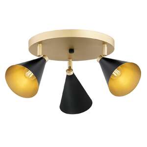 Argon Lucinda 6262 plafon lampa sufitowa 3x7W E14 czarny/złoty