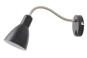 GTV Etore OS-ETO-E27-10-DEC kinkiet lampa ścienna 1x25W E27 czarny/srebrny