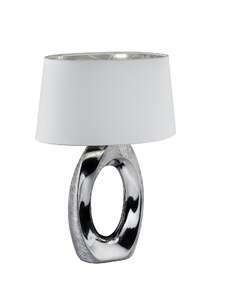 Trio RL Taba R50521089 lampka stołowa lampa 1x60W E27 srebrny / biały