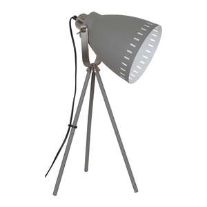 Lampa stołowa Italux Franklin ML-HN2278-GR+S.NICK lampka 1x60W E27 szara / satynowany nikiel