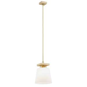 Argon Arden 8261 lampa wisząca zwis 1x15W E27 złota/opal mat