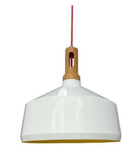 Candellux Robinson 31-37688 lampa wisząca zwis 1x60W E27 biały / żółty