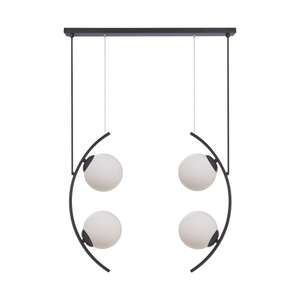 Zuma Line Helix 5016 lampa wisząca zwis nowoczesna belka ball kule szklane klosze 2x8W E14 biała/czarna