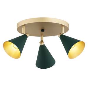 Argon Lucinda 6245 plafon lampa sufitowa 3x7W E14 zielony/złoty