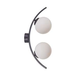 Zuma Line Helix 5015 kinkiet lampa ścienna nowoczesny metalowy ball kule szklane klosze 2x8W E14 biały/czarny