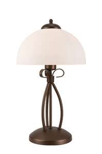 Lamkur Adelle 21256 lampa stołowa lampka 1x60W E27 brązowa/biała