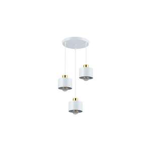 LVT Elza 2490 lampa wisząca zwis nowoczesna elegancka skandynawska loft metalowa 3x35W E27 biała/złota