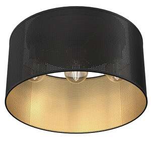 Luminex Loft 5247 plafon lampa sufitowa 3x60W E27 czarny/złoty