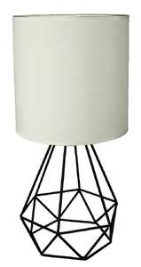 Candellux Graf 41-62925 lampka stołowa biurkowa 1x60W E27 kremowy / czarny