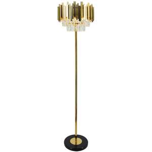 Elem Valetta 6268/4F TR lampa podłogowa stojąca 4x60W E27 złota/kryształ