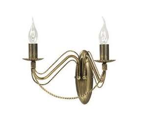 Emibig Tori 2 Gold 170/K2 kinkiet lampa ścienna świecznikowy rustykalny 2x10W E14 złoty