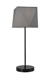 Lamkur Carla 33587 lampa stołowa lampka 1x60W E27 szara/czarna