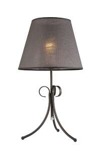 Lamkur Lorenzo 27609 lampa stołowa lampka 1x60W E27 antracyt/czarna
