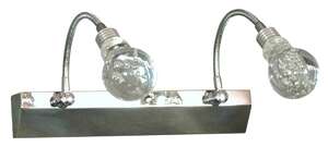 Candellux Acrylic 22-27047 kinkiet oprawa lampa ścienna 2x2W LED chrom / transparentny