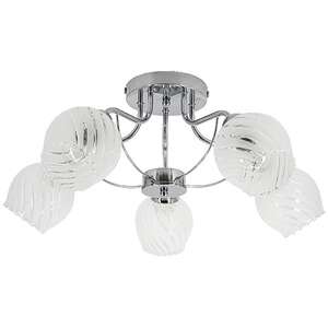 Elem Merida 8979/5 8C plafon lampa sufitowa 5x60W E27 chrom/biały