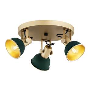 Argon Lenora 6242 plafon lampa sufitowa 3x7W E14 zielony/złoty