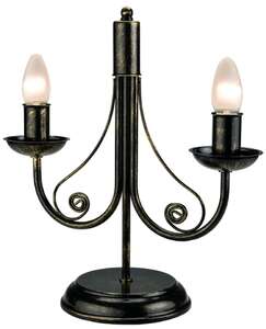 Lamkur Donato 23816 lampka świecznikowa  2x40W E14 czarna