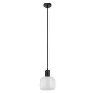 Italux Lamezia PND-67594-1-BK+CL lampa wisząca zwis 1x40W E27 czarna/biała