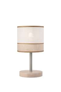 Lamkur Andrea 35604 lampa stołowa lampka 1x60W E27 biała/beżowa