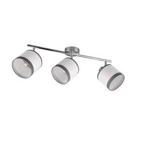 Trio RL Davos R81553006 listwa plafon lampa sufitowa spot 3x10W E14 biała/srebrna