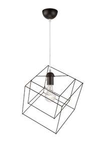 Lamkur Cube 28224 lampa wisząca zwis 1x60W E27 czarna