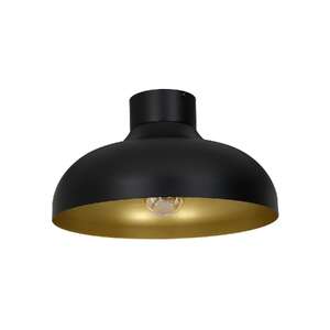 Luminex Basca 1538 plafon lampa sufitowa 1x60W E27 czarny/złoty