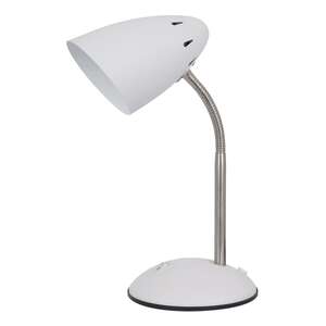 Lampa stołowa Italux Cosmic MT-HN2013-WH+S.NICK lampka 1x60W E27 biała / nikiel