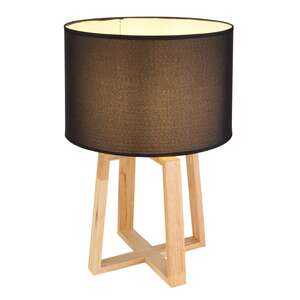 Globo Moritz 21621B lampa stołowa lampka 1x40W E14 czarna/drewniana