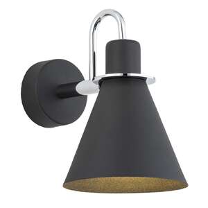Argon Beverly 4709 kinkiet lampa ścienna 1x15W E27 czarny/chrom