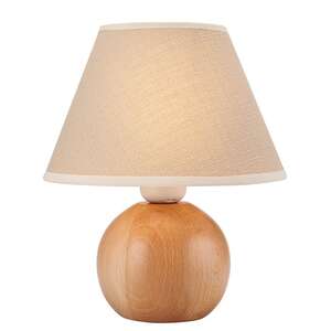 Lamkur Ball 36311 lampa stołowa lampka 1x60W E27 drewniana/kremowa