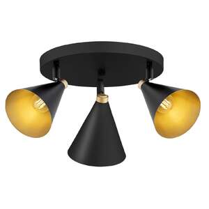 Argon Lucinda 6244 plafon lampa sufitowa 3x7W E14 czarny/złoty