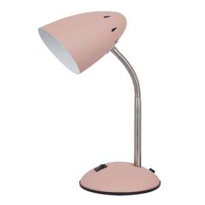 Lampa stołowa Italux Cosmic MT-HN2013-PINK+S.NICK lampka 1x60W E27 różowa / nikiel
