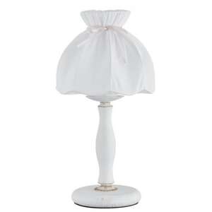 Lampa lampka oprawa stołowa Alfa Eleonora 1x60W E27 biała 22398