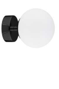 Argon Ergo 8582 kinkiet plafon lampa ścienno-sufitowa łazienkowa kula ball szklany klosz 1x7W E14 IP44 czarny/biały