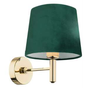 Argon Ponte Plus 8105 kinkiet klasyczny abażur welur lampa ścienna glamour 1x15W E27 zielony/złoty