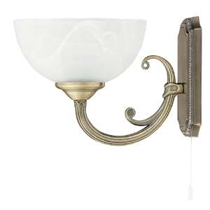 Kinkiet lampa ścienna Rabalux Marlene 1x40W E14 brąz/biały 8541